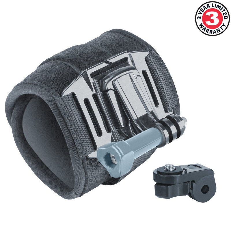 Wrist Strap Band Style GoPro Action Camera Mount w/ 2-Point Neoprene Strap , J Hook and Tripod Adapter by USA Gear - Works With GoPro HERO6 BLACK , HERO5 Black/Session , YI 4K , AKASO EK7000 & More
