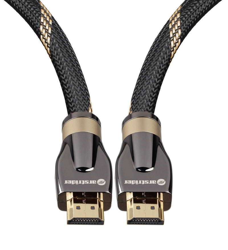 4K HDMI Cable/HDMI Cord 12ft - Ultra HD 4K Ready HDMI 2.0 (4K@60Hz 4:4:4) - High Speed 18Gbps - 26AWG Braided Cord-Ethernet/3D/HDR/ARC/CEC/HDCP 2.2/CL3 by Farstrider 12 Feet Yellow