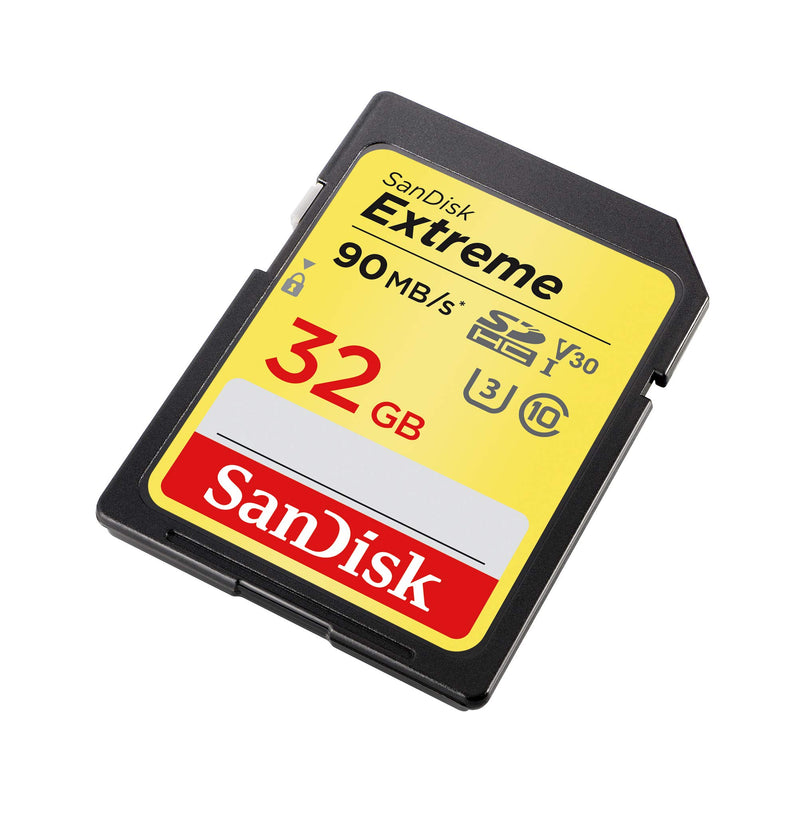 SanDisk - SDSDXVE-032G-GNCIN 32GB Extreme SDHC UHS-I Memory Card - 90MB/s, C10, U3, V30, 4K UHD, SD Card - SDSDXVE-032G-GNCIN Red