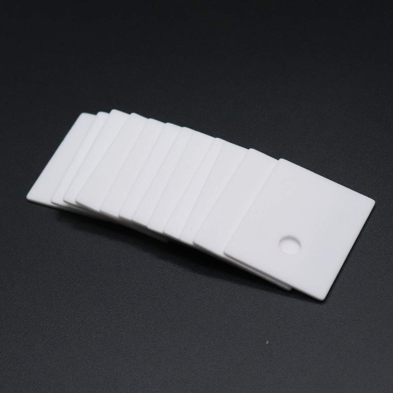 [AUSTRALIA] - Xiaoyztan 100 Pcs TO-3P Alumina Ceramic Insulator Pads, Power Devices Heatsink Insulation Pad for MOS Transistor IGBT Transistor Heat Sink, 20 x 25 mm 