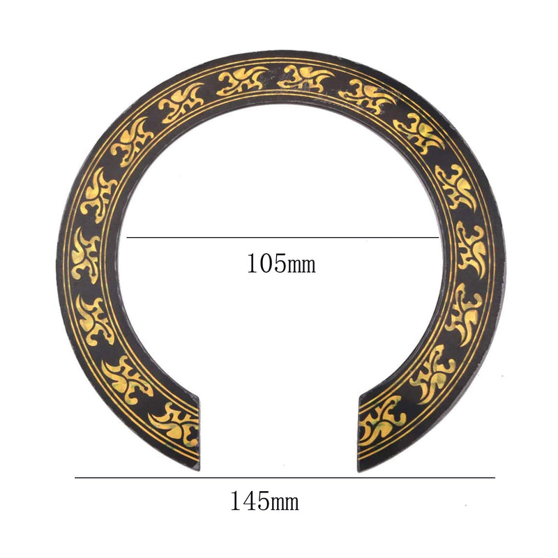 Schneespitze 2Pcs Flower Pattern Guitar Circle Sound Hole,Classical Guitar Decal Accessories Soundhole Rosette Decal Sticker,Guitar Replacement Parts