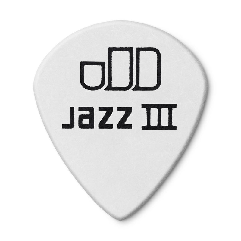 Jim Dunlop 478P1.14 Tortex White Jazz III, 1.14mm, 12/Player's Pack 12 Pack