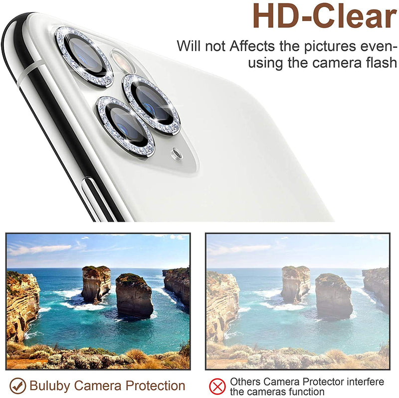Compatible with iPhone 12 Pro Max (6.7") Camera Lens Protector, Tiietone HD Anti-Scratch [Metal Frame] Camera Lens Tempered Glass Screen Protector Case Friendly