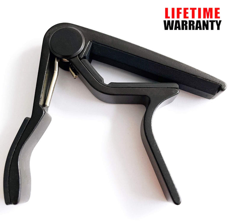 WINGO Pro Classical Flat Guitar Capo, Black Flat Capo Black