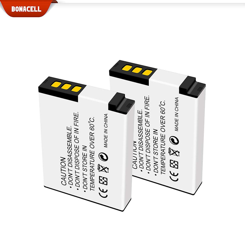 Bonacell 2 Pack Replacement Nikon EN-EL12 Battery and Charger Kit for Nikon Coolpix A1000, B600, W300s, AW100, AW110, S640, S6000, S6100, S6200, S6300, S8000, S8100, S8200, S9100, S9200, S9300, S9500