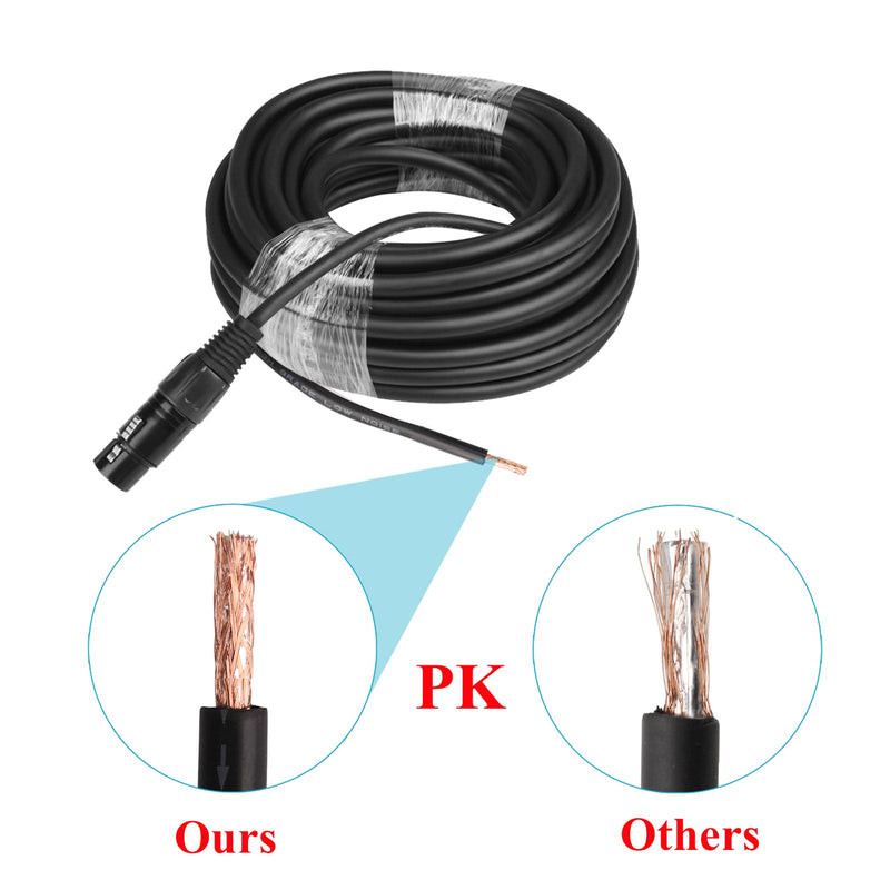 [AUSTRALIA] - 30ft 3 pin DMX Cable Male/Female XLR Connector Stage Lighting Data Signal Wire for Spotlight Par Light Moving Head Light 