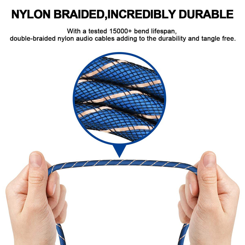 [AUSTRALIA] - 90 Degree Right Angle Aux Cable - [24K Gold-Plated,Sound Quality]EMK Audio Stereo Male to Male Cable for Laptop, Tablets, MP3 Players,Car/Home Aux Stereo, Speaker or More (16Ft/5Meters) 16Ft/5Meters 