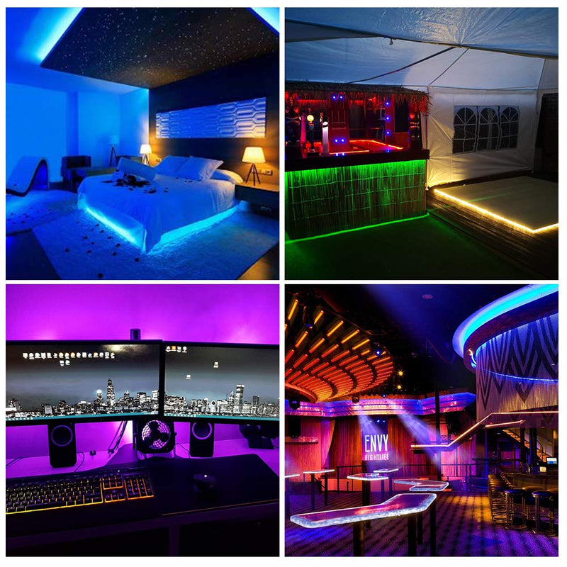 BTF-LIGHTING WS2812B ECO RGB Alloy Wires 5050SMD Individual Addressable 3.3FT 100 (2x50) Pixels/m Flexible Black PCB Full Color LED Pixel Strip Dream Color IP30 Non-Waterproof DIY Projects Only DC5V Black Pcb Ip30 1m 100LEDs/m