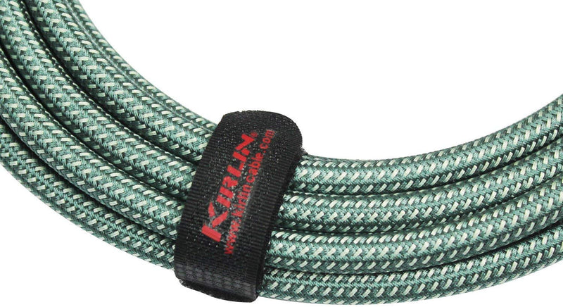 [AUSTRALIA] - Kirlin Cable IWB-202PFGL-10/OL -10 feet- Straight to Right Angle 1/4-Inch Plug Premium Plus Instrument Cable, Olive Green Tweed Woven Jacket 