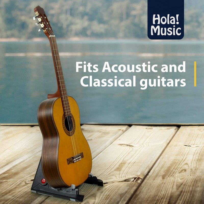 Portable Stand for Acoustic and Classical Guitars by Hola! Music Portable Guitar Stand