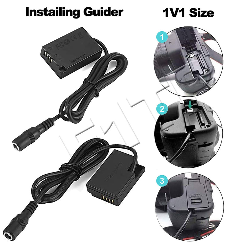 F1TP ACK-E18 AC Power Supply Adapter DR-E18 Dummy Battery Coupler Kit Replace LP-E17 Battery for Canon EOS Rebel T6i T6s T7i T8i SL2 SL3 RP 77D 200D 250D 750D 760D 800D D850 Cameras.