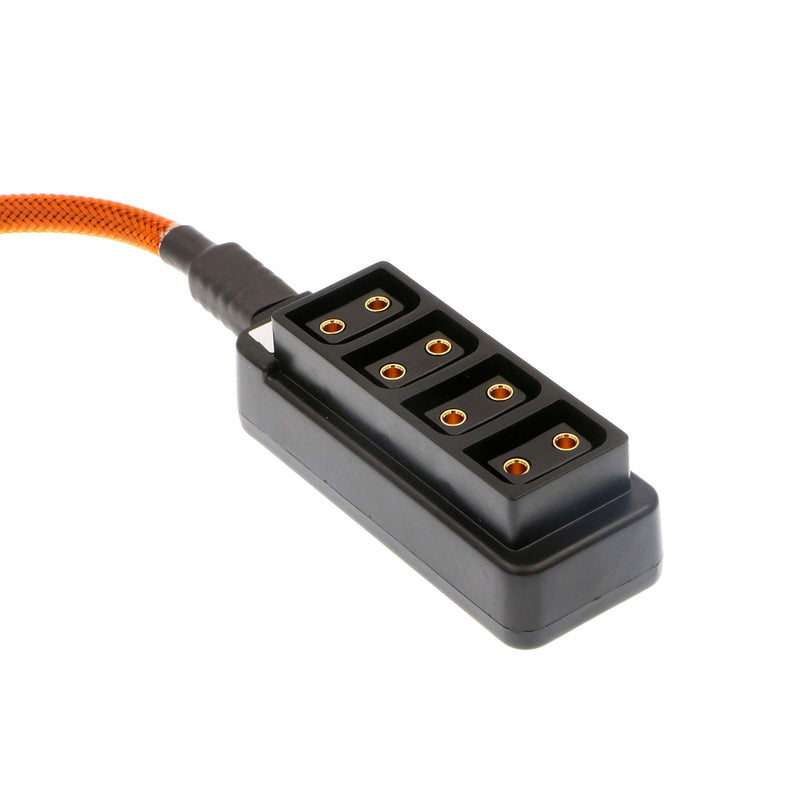 AConnect ARRI Alexa Mini EXT 7 Pin Male Output to 4 Port Female D Tap Adapter Splitter Cable for for ARRI RED Cameras Dtap Fourway Splitter Box 11.8in/30cm