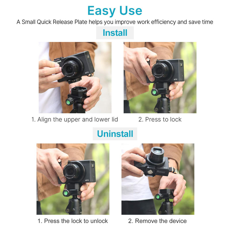 [AUSTRALIA] - Upgrade Claw Quick Release Plate Camera Mount w Arca Swiss Slot, DSLR Stabilizer Adapter Compatible with Sony/Nikon/Canon Cameras Zhiyun/DJI/Moza Gimbal/Slider/Tripod Plate 1/4" Screw Video Shooting 