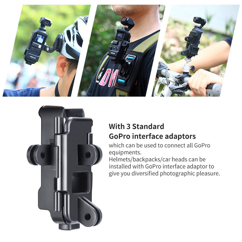 AFVO Action Mount for DJI Osmo Pocket, Also Comes with Mini Tripod Stand