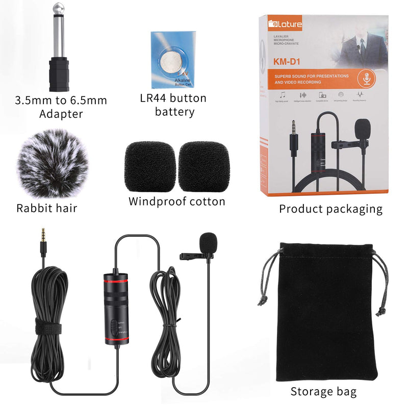 [AUSTRALIA] - Professional Lavalier Microphone, Ploture Omnidirectional Mini Lapel Microphone Suitable for Recording YouTube, PC, Podcast, Asmr, DSLR, Android D1 