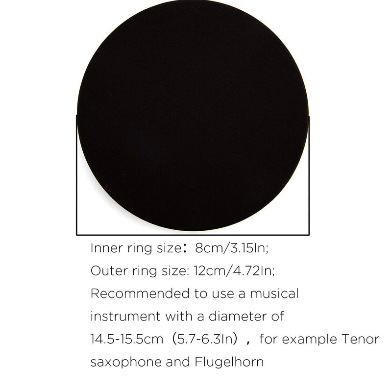 LUTER Tenor Saxophone Bell Cover Alto Sax Instrument Bell Cover for Flugelhorn and Tenor Saxophone for Instrument in 5.7-6.3inch(Black)