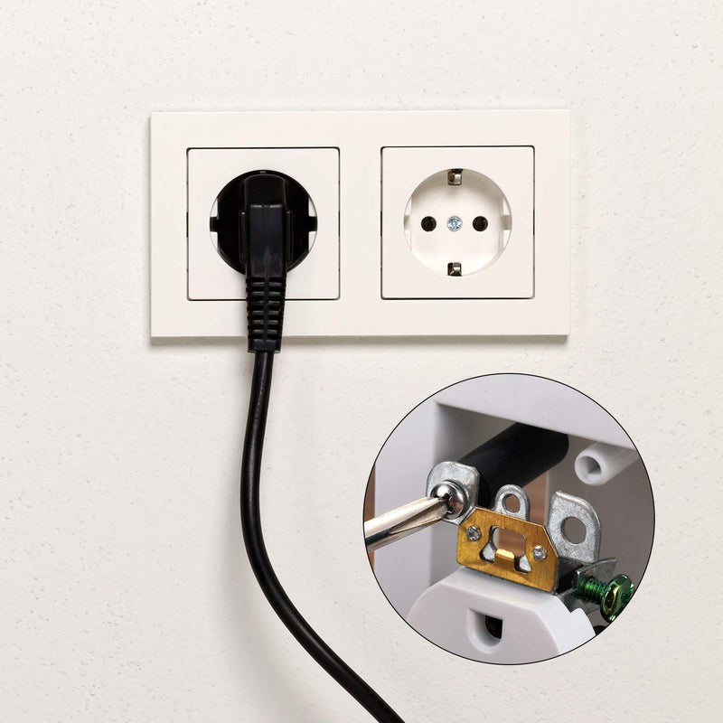 24 Pieces Electrical Backsplash Outlet Extender Kit Include 12 Pieces Switch and Receptacle Screw Round Straight Tube and 12 Pieces Long Electrical Outlet Screws for Fix Wonky and Sunken Outlets