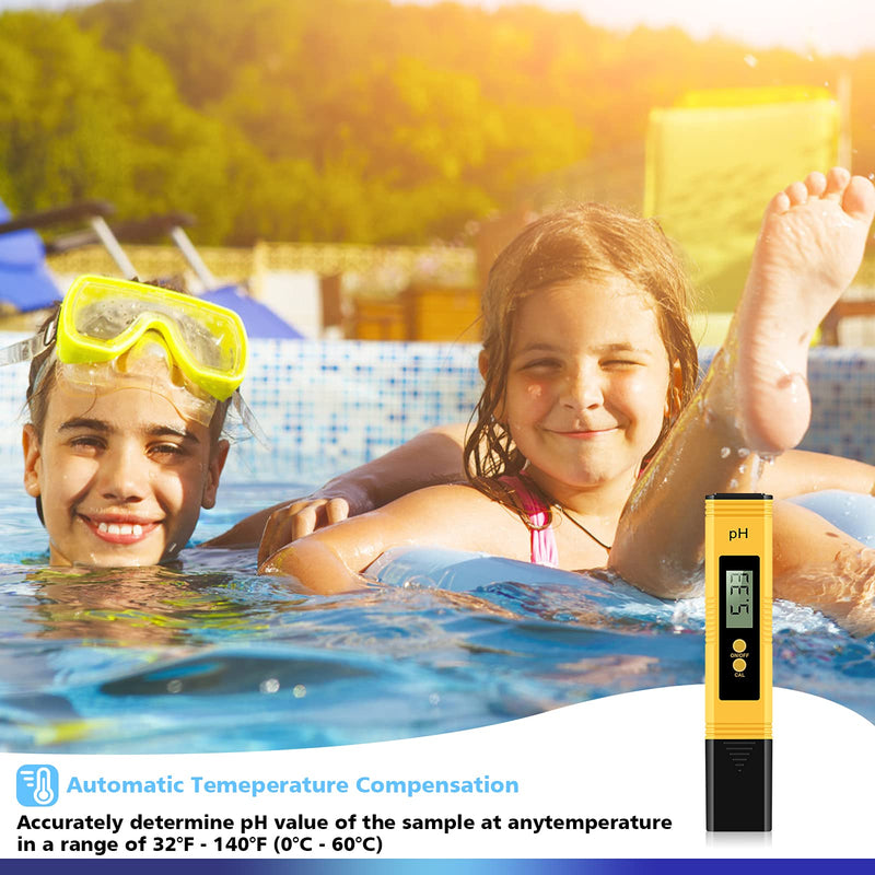 PH Meter, Digital PH Tester 0.01 High Accuracy PH Meter for Water, 0-14 PH Measurement Range for Drinking Water, Pool and Aquarium