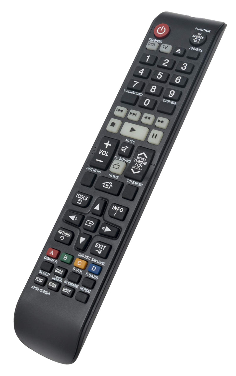 New AH59-02550A Replace Remote Fit for Samsung HT-F453K HT-F453HK HT-F445K HT-F455K HT-F450BK HT-F453RK HT-F450RK HT-F453HBK HT-F453HRK HT-F455BK HT-F455RK HT-F453BK Digital Home Entertainment System