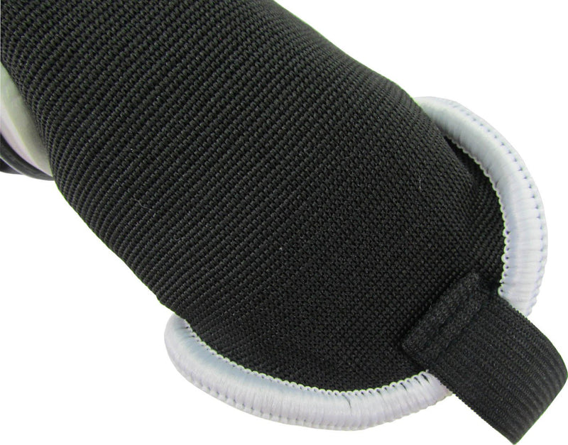 Vizari Malaga Soccer Shin Guards for Kids | Soccer Gear for Boys Girls | Protective Soccer Equipment | Adjustable Straps XXS-YOUTH Black/White