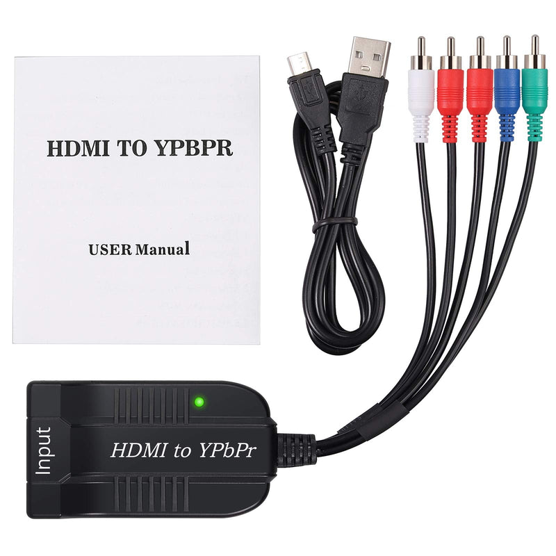 [AUSTRALIA] - eSynic HDMI to YPbPr Converter HDMI to Component Converter HDMI to RCA RGB YPbPr Male Scaler Support 720P/1080P for TVBOX VHS VCR DVD Recorders HDMI to RGB Adapter(Not Component to HDMI Converter) 