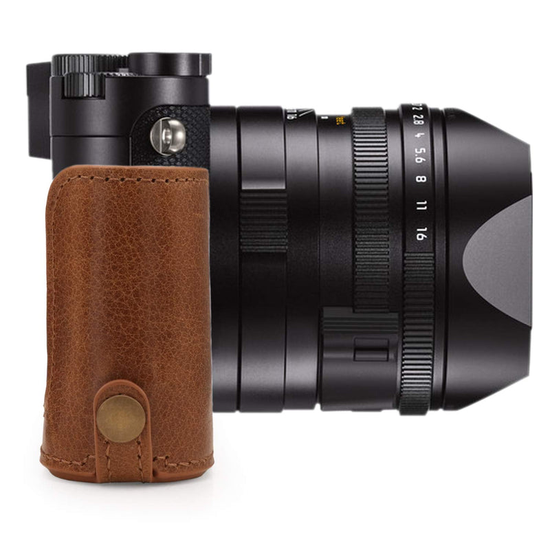 MegaGear Ever Ready Genuine Leather Camera Half Case Compatible with Leica Q2 Brown