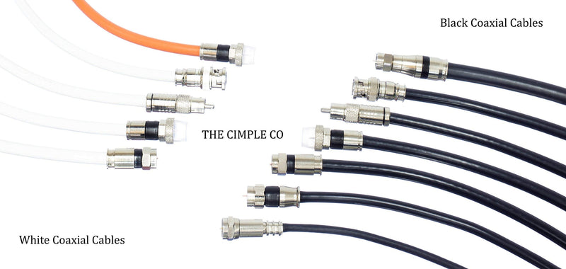 3' Feet, Black RG6 Coaxial Cable (Coax Cable) with Weather Proof Connectors, F81 / RF, Digital Coax - AV, Cable TV, Antenna, and Satellite, CL2 Rated, 3 Foot 3 Feet (0.9 Meter)