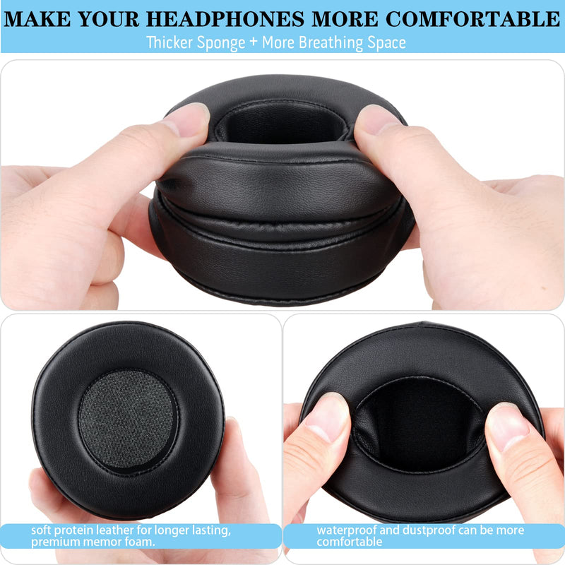 [AUSTRALIA] - Hesh2 Wireless Earpads,Replacement Ear Pads Cushion for Skullcandy Hesh& Hesh2 Wireless Over-Ear, Softer Durable Leather and Comfortable Sponge,Hesh 2 Pads-(Black) 