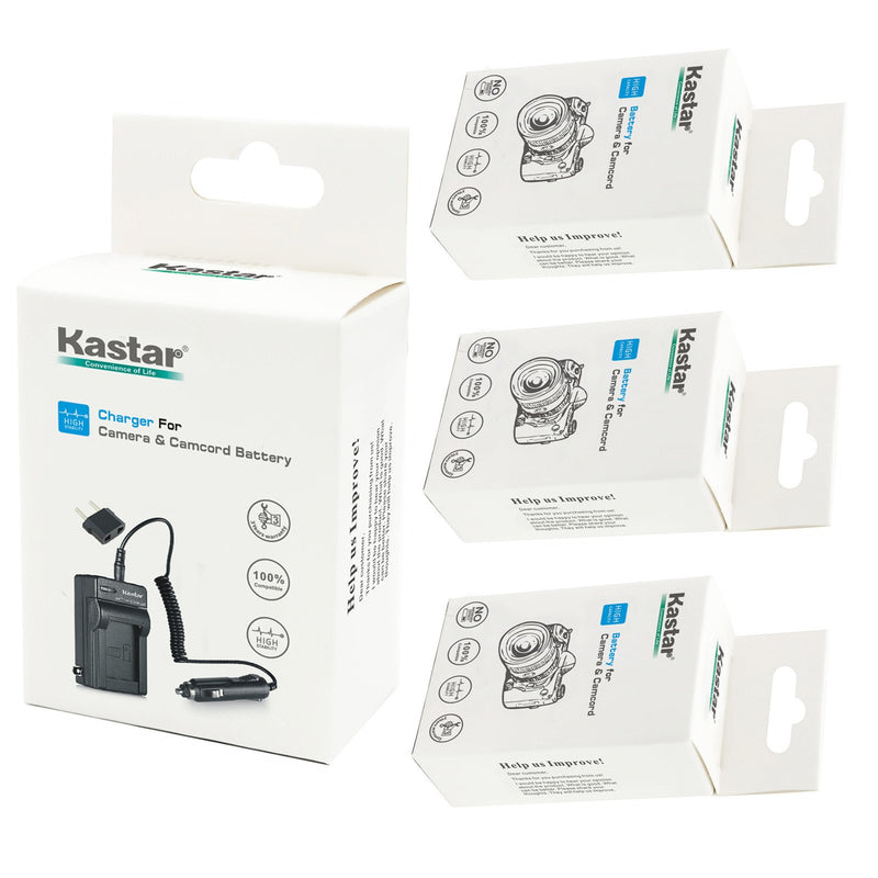 Kastar 3X Battery + Charger for Casio NP-40 LB-060 & Casio Exilim EX-Z1000 EX-Z1050 EX-Z1080 EX-Z1200 EX-Z700 EX-Z750 EX-Z850 EX-FC100 FC150 FC160S Z400 PRO P505 P600 P700 Zoom Z100 Z1000 XG-1