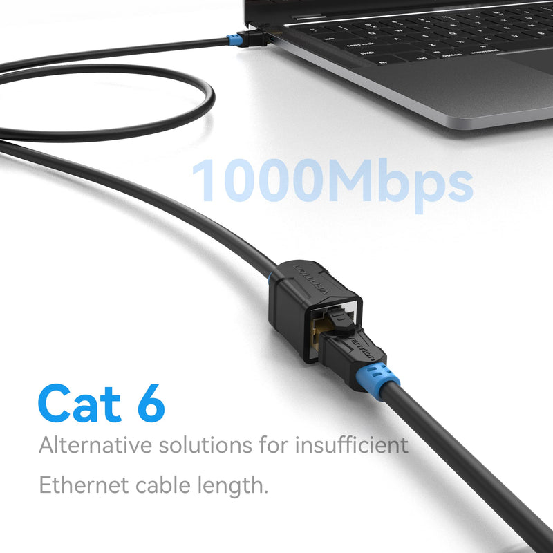 VENTION Ethernet Extension Cable 3FT,Shielded RJ45 Male to Female Connector - Cat6 SSTP Ethernet Extension Patch Cable,Computer LAN Cable(Cat6 Cable)(3FT/1M)