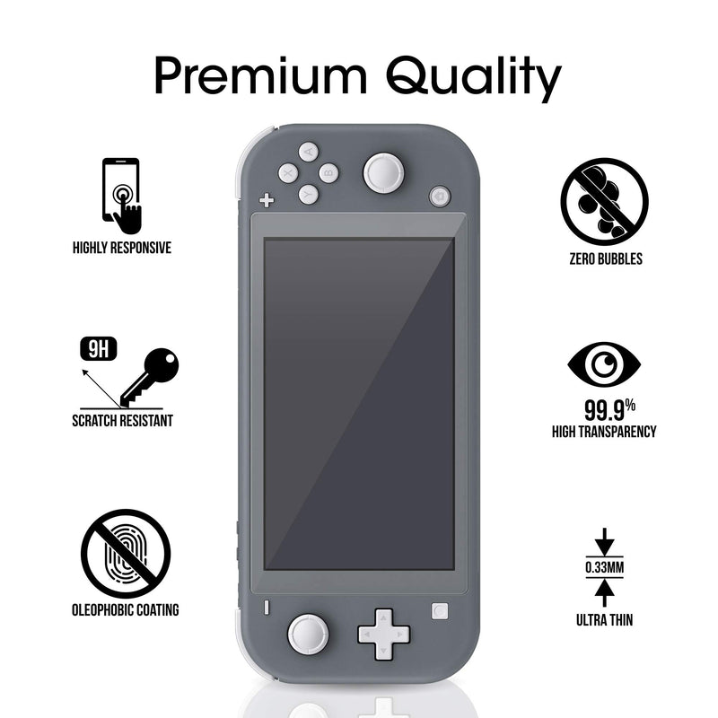 amFilm Tempered Glass Screen Protector for Nintendo Switch Lite 2019 (3-Pack)