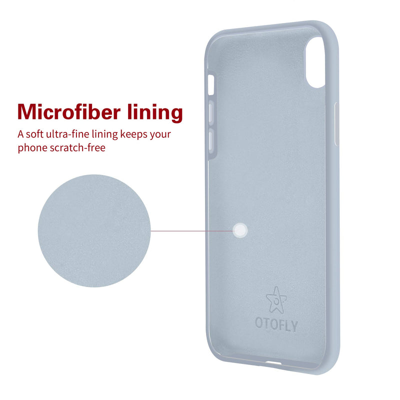 OTOFLY Compatible with iPhone XR Case 6.1 inch,[Silky and Soft Touch Series] Premium Soft Liquid Silicone Rubber Full-Body Protective Bumper Case for iPhone XR (Baby Blue) Nattier Blue