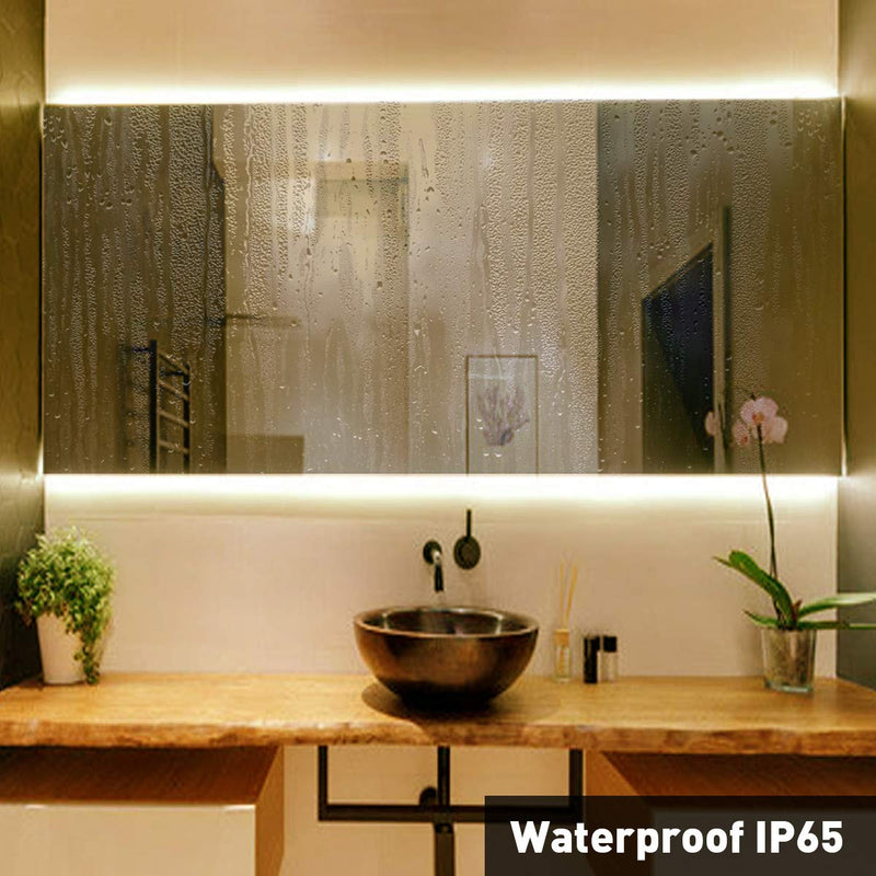 [AUSTRALIA] - LE 12V LED Strip Light, Flexible, Waterproof, SMD 2835, 300 LEDs, 16.4ft Tape Light for Home, Kitchen, Christmas and More, Warm White 