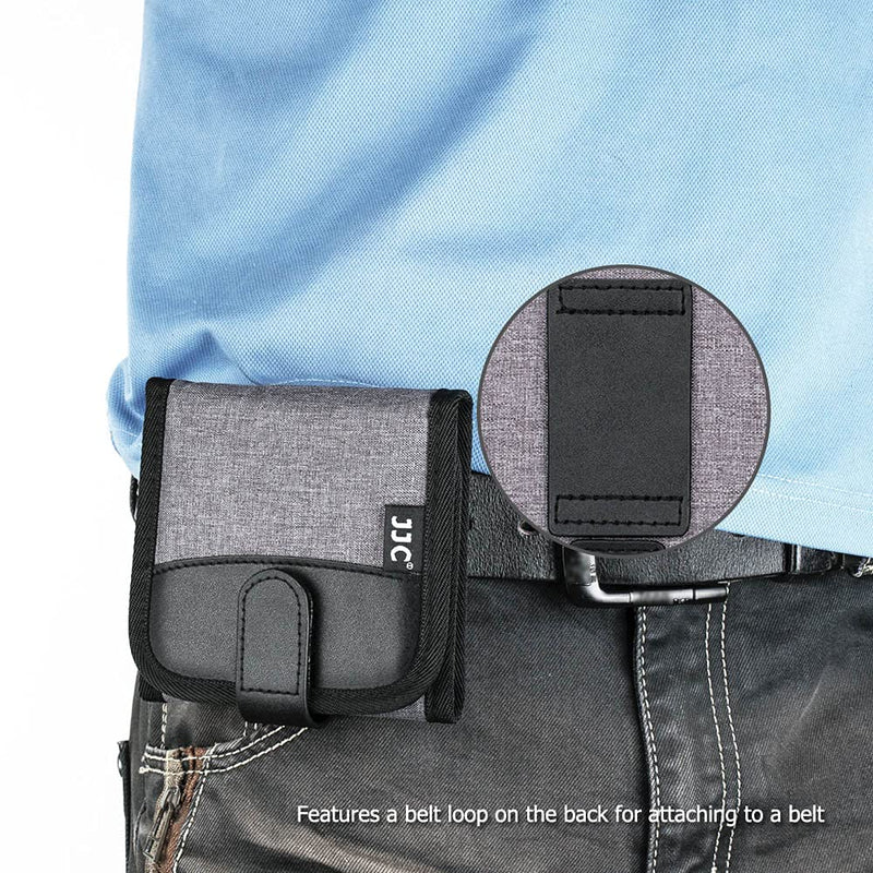 Camera Lens Filter Pouch 3 Pockets for Circular Filters Up to 82mm(37mm, 40.5mm, 49mm, 52mm, 55mm,58mm,62mm,67mm,72mm,77mm),UV ND CPL Filter Storage Holder with Fasten Loop Design
