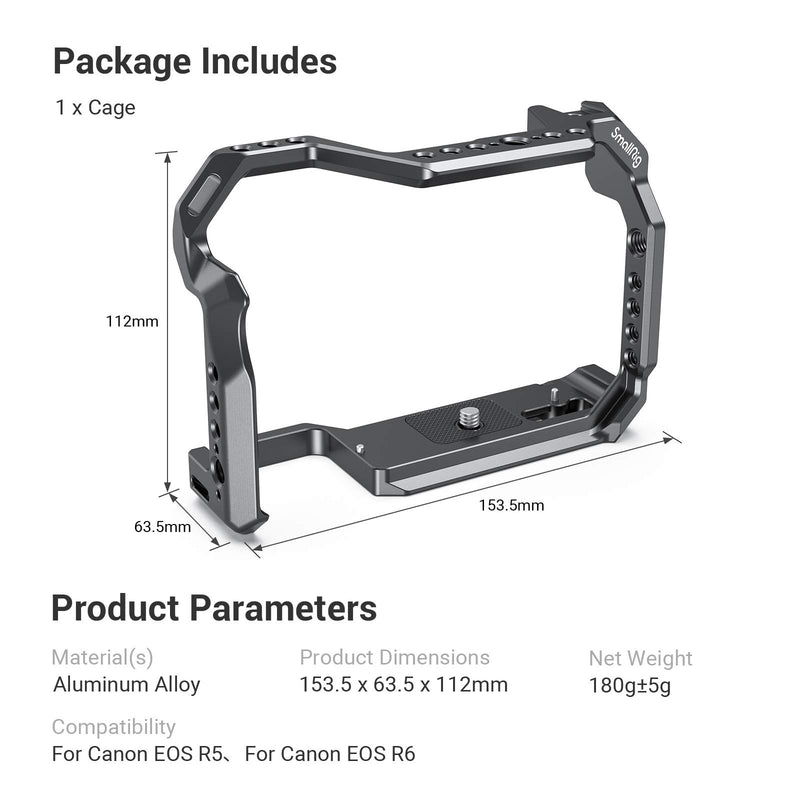 SmallRig Camera Cage for Canon EOS R5 and R6 2982