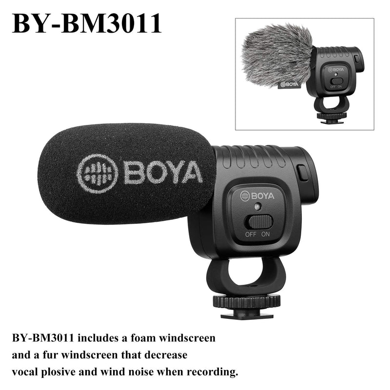 Video Microphones BOYA BY-BM3011 Mini Shotgun Condenser Microphone for DSLR Cameras, Camcorders, Audio Recorder