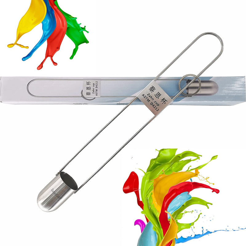 YFYIQI Stainless Steel Zahn Viscosity Cup Viscometer for Medium Viscosity Oil Mixed Paint Latex Paint Hole Diameter 3.8 mm Viscosity Range 100cst to 800cst