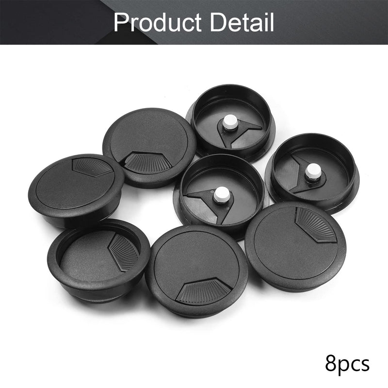 MroMax 2.36" Desk Grommet Plastic 60mm Cable Hole Cover Cord Desk Grommets Arrange Wires Organizer for Home Office Desk Cable Cord Black 10Pcs 60 mm Mounting Hole Diameter