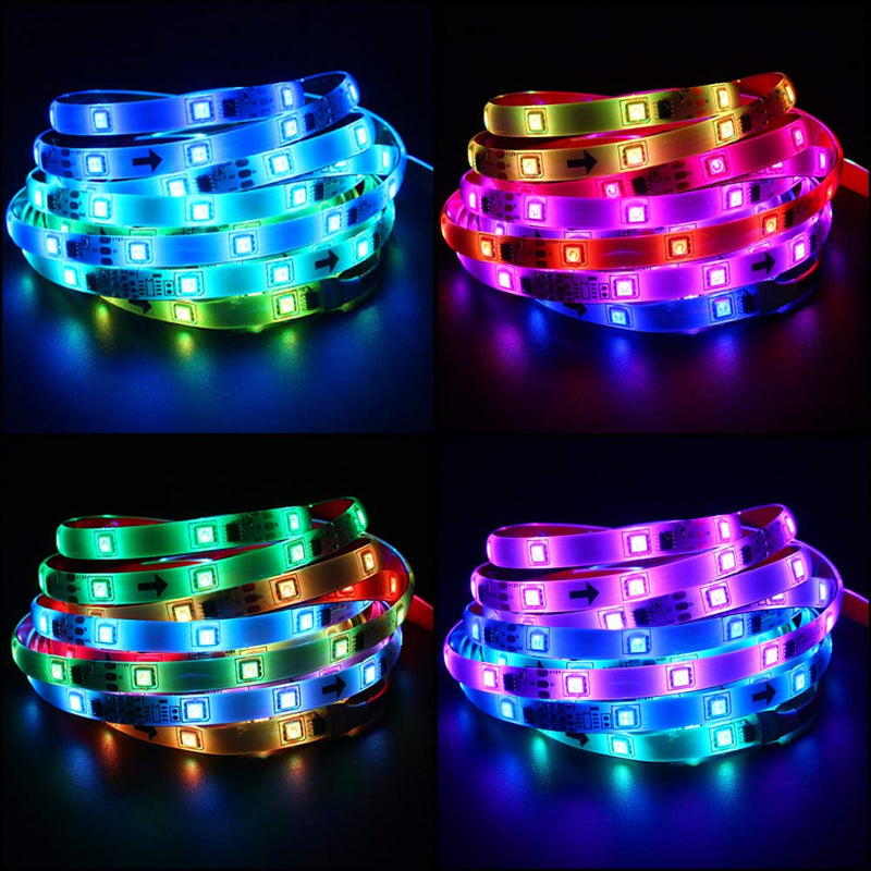 [AUSTRALIA] - Dream Color 16.4ft/5M LED Strip Lights with Music Sync Chase Effect, 150LEDs RGB WS2811 Rope Lighting for Kitchen (Power Supply not Included) 