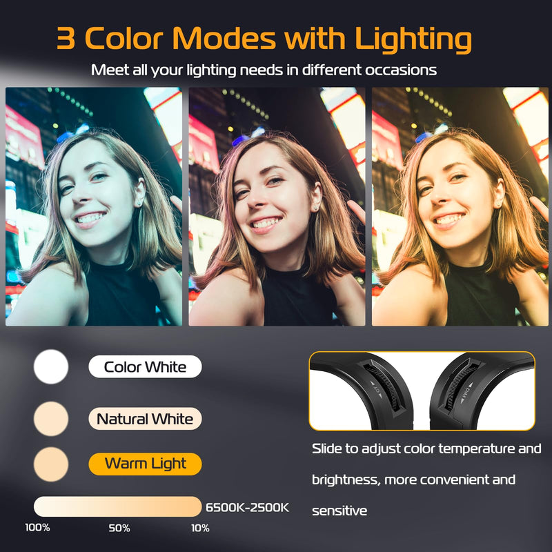 Ulanzi VL100X Selfie Light, Clip LED Light Panel for Phone/Laptop/Tablet/Computer, Bi-Color Portable Clip Camera Light with Dimmable 2500-6500K with 2000mAh Battery for Video Conference/Picture VL100X Clip Light