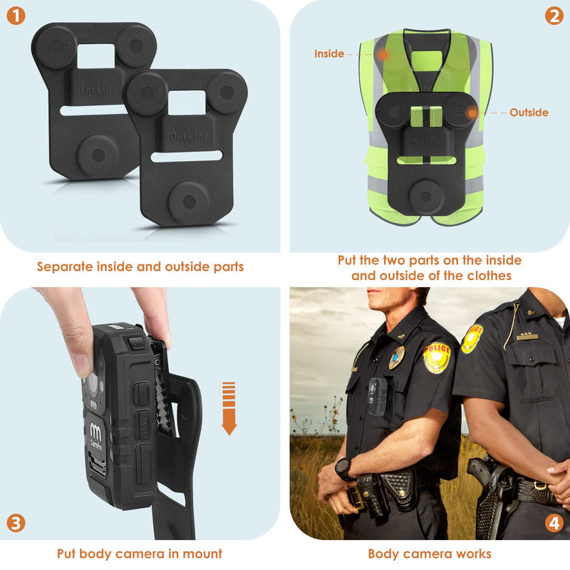 [AUSTRALIA] - CammPro Body Camera Magnetic Mount, Universal Magnet Mount Holder Wearable Clip,Stick to Clothes for All Brand Body Camera(New Upgrade) 