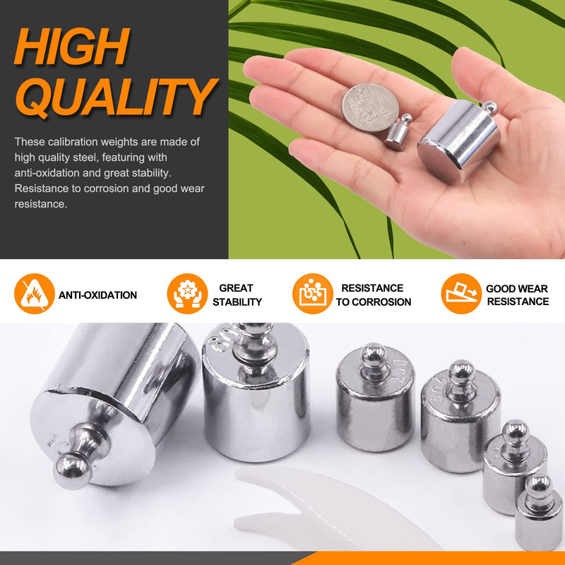 Rustark Precision Calibration Weight Set for Digital Balance Scale, Jewellery Scale (200g Set (Gram)) 200g Set (Gram)