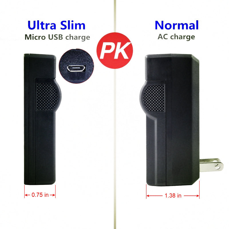 Kastar Battery (X2) & Slim USB Charger for Samsung BP-70A, BP70A, EA-BP70A and ES65 ES67 ES70 ES71 ES73 ES74 PL80 PL81 PL100 PL101 SL50 SL600 SL605 SL630 ST60 ST61 ST70 ST71 TL105 TL110 TL205