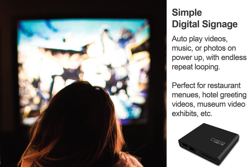[AUSTRALIA] - Micca Speck G2 1080p Full-HD Digital Media Player for USB Drives and SD/SDHC Cards, Digital Signage, H.264/AVC MP4 MKV Videos MP3 Music JPG Photos, HDMI and AV Output, Auto Play and Resume Speck G2 Full-HD 