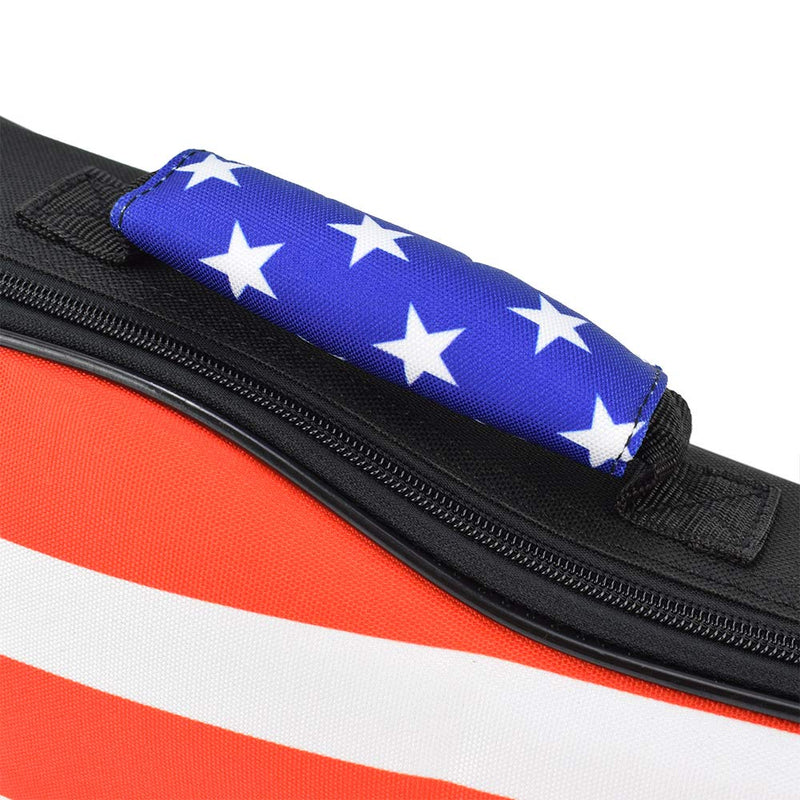 CLOUDMUSIC Ukulele Case American Flag Pattern With Red White Blue Stars For Soprano