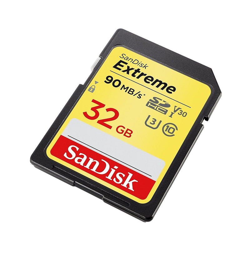 SanDisk 32GB Extreme Memory Card works with Panasonic Lumix ZS50, FZ80, DMC-LX10K, G7, DMC-TS30A,DC-ZS70S, GX85, DMC-FZ70 Digital DSLR Camera SDHC 4K V30 UHS-I with Everything But Stromboli Reader