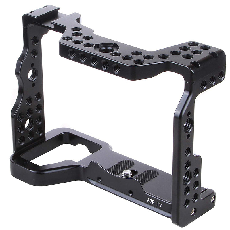 Fotga CNC Aluminum Camera Cage Video Stabilizer for Sony Mirrorless Camera A7R Mark IV M4 A7RIV,w/A Cold Shoe Mount Multiple 1/4 3/8 Inch Screw Holes,Arri Location Holes