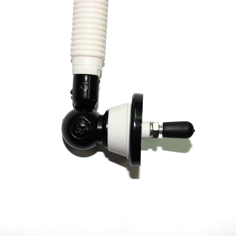 Herdio Waterproof Marine Antenna Rubber Duck Dipole Flexible Mast FM AM Antenna for Boat Radio Car ATV UTV RZR SPA White