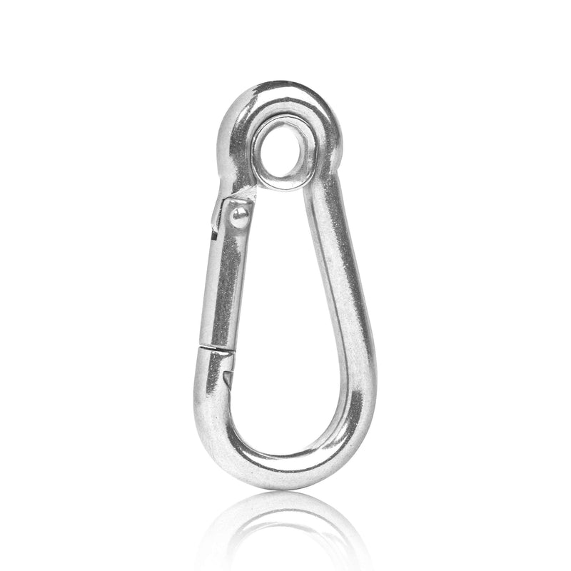 [AUSTRALIA] - Premier Stainless Solutions 3/8" Stainless Steel Spring Snap Hooks with Eyelets, T316 Marine Grade - Lot of 5 3/8 Inch 