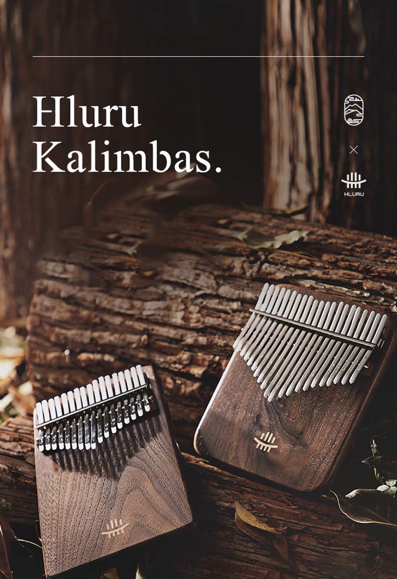 Hluru Kalimba 21 Key | Quality America Dark Walnut Wood Keyboard Thumb Piano | Calimba Musical Instruments | Professional Music Birthday Gifts